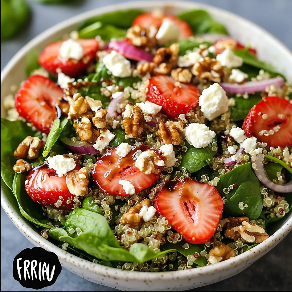 Strawberry Spinach Quinoa Salad Fresh and Healthy Dish