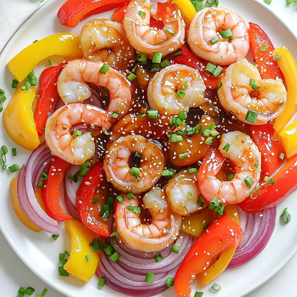 Sheet-Pan Honey Garlic Shrimp &#038; Peppers Delight