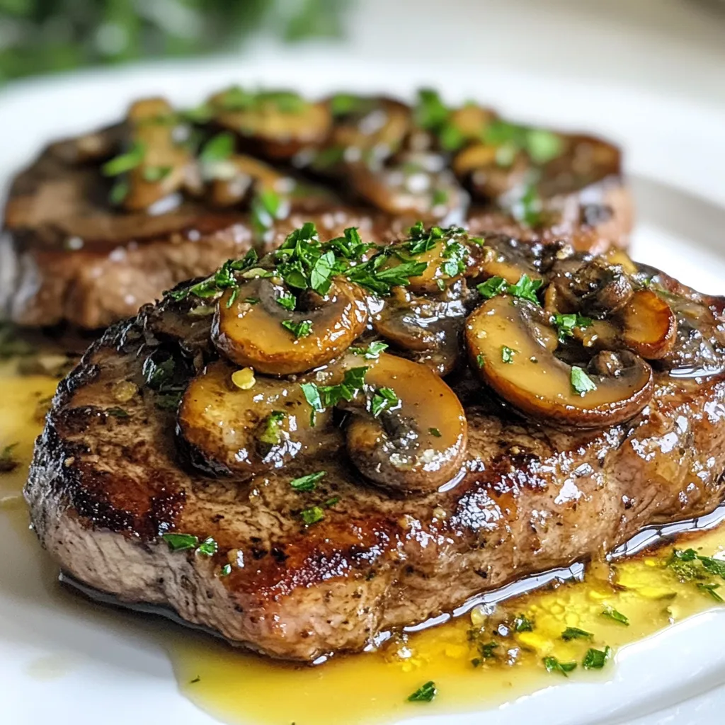 Garlic Butter Mushroom Steak Simple and Tasty Recipe