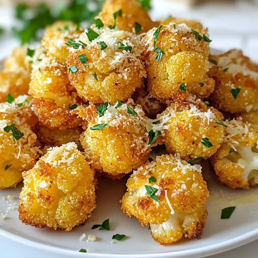 Garlic Parmesan Cauliflower Bites Tasty Snack Idea