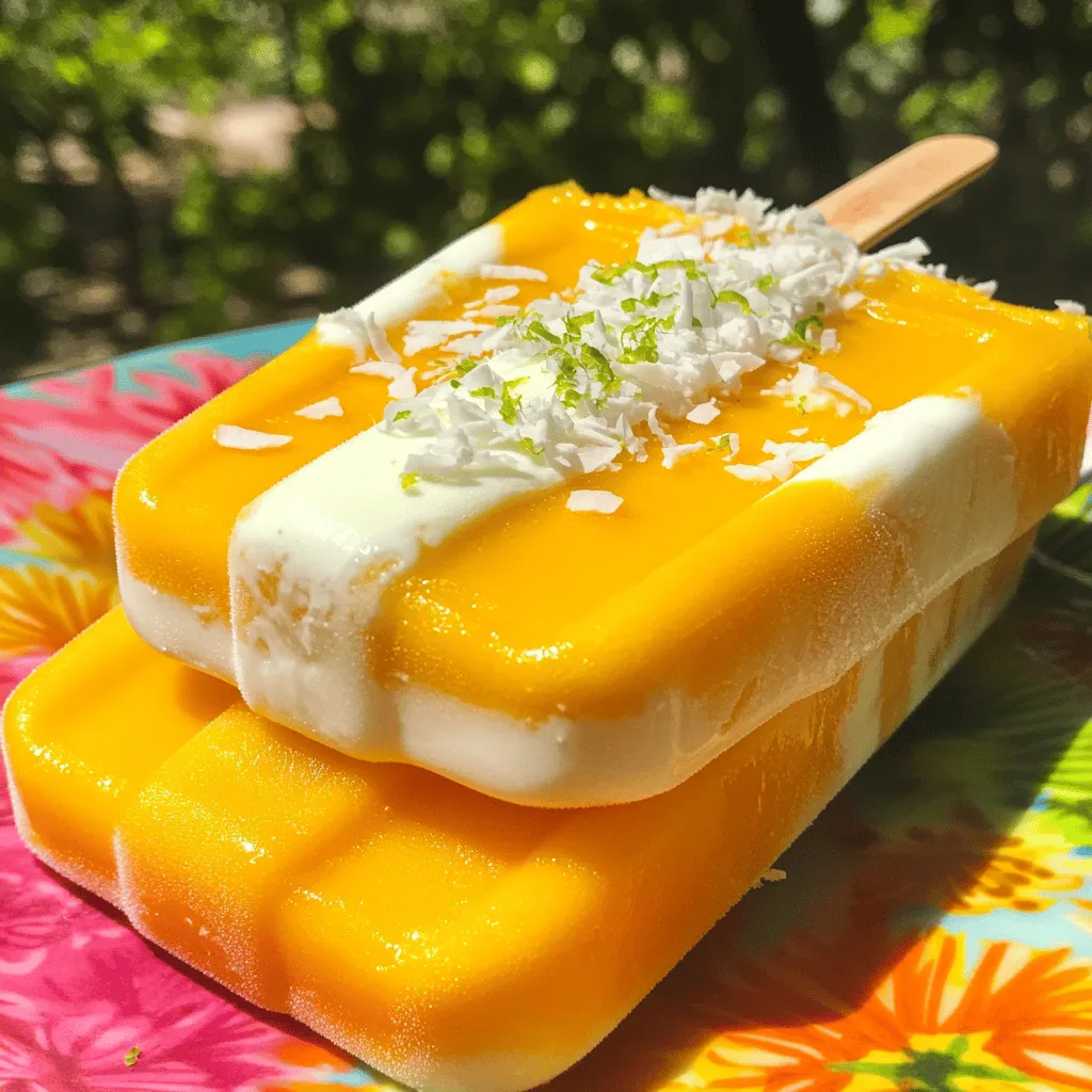Creamy Coconut Mango Popsicles Refreshing Summer Treat