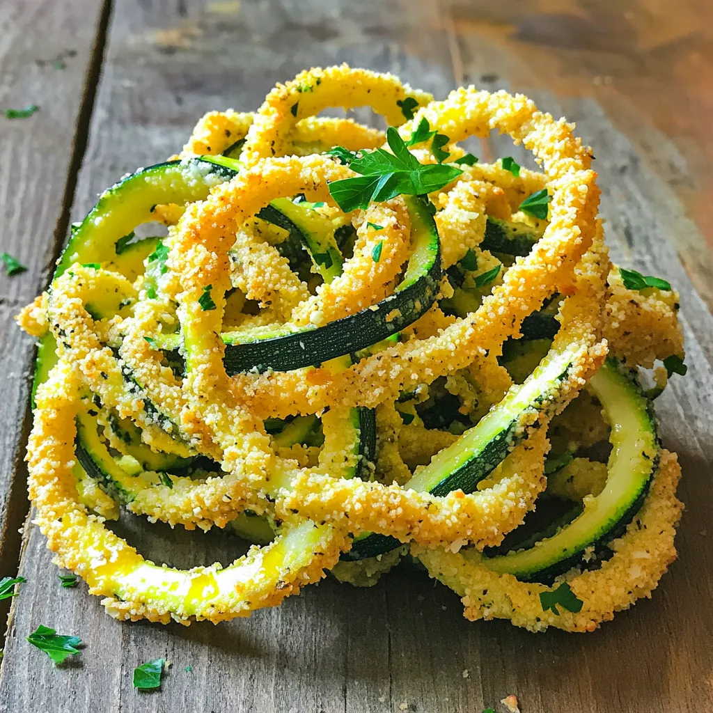 Air Fryer Parmesan Zoodle Fries Crispy and Flavorful