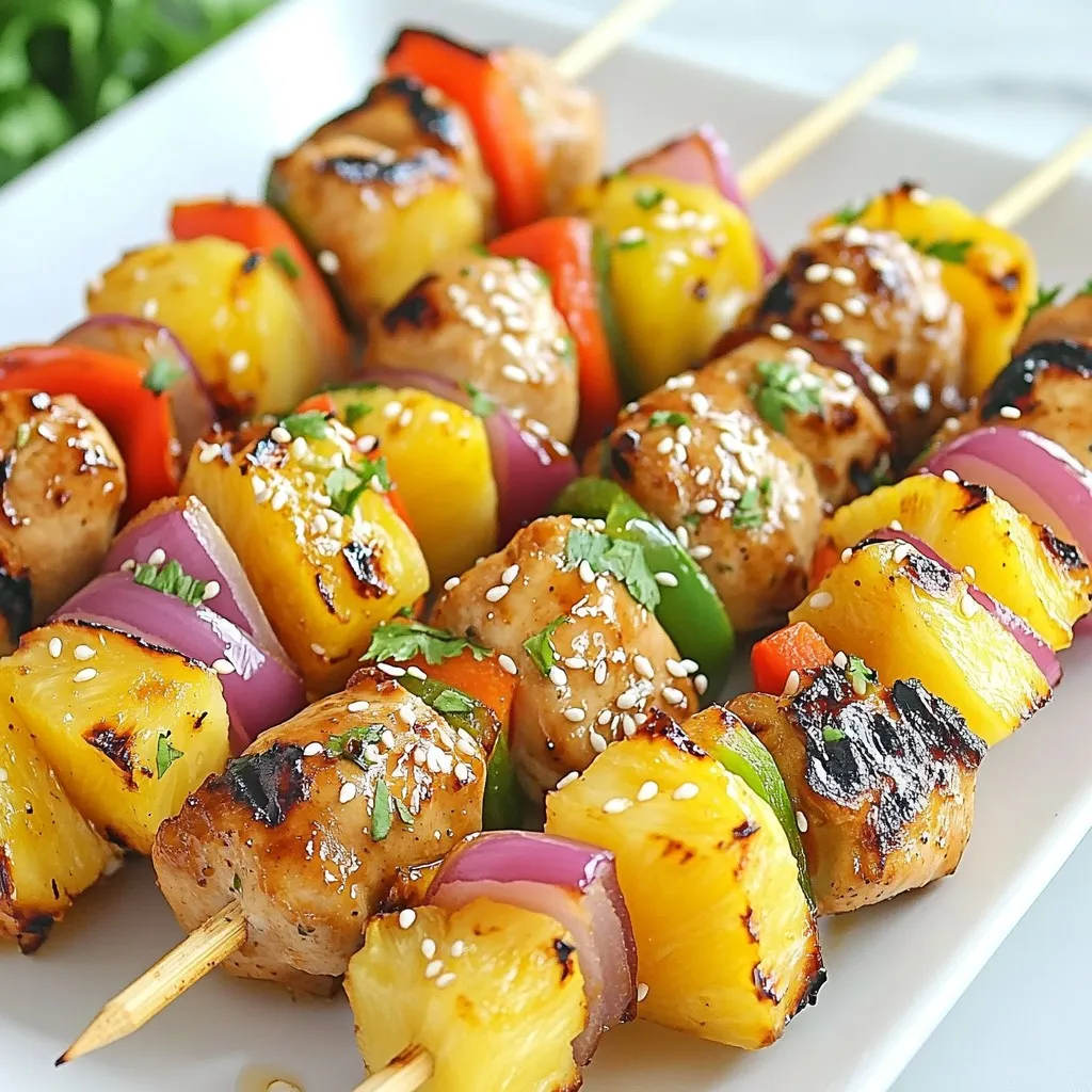 Teriyaki Pineapple Chicken Skewers Flavorful Delight
