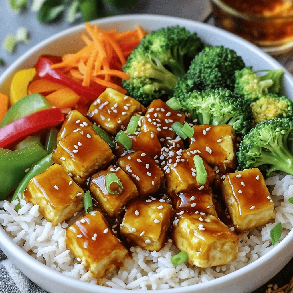 Honey Sriracha Glazed Tofu Bowls Simple and Tasty Meal