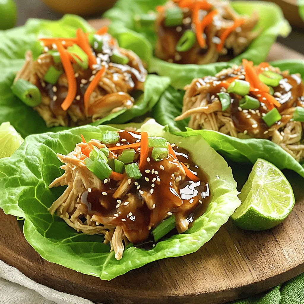 Slow Cooker Teriyaki Chicken Lettuce Wraps Delight