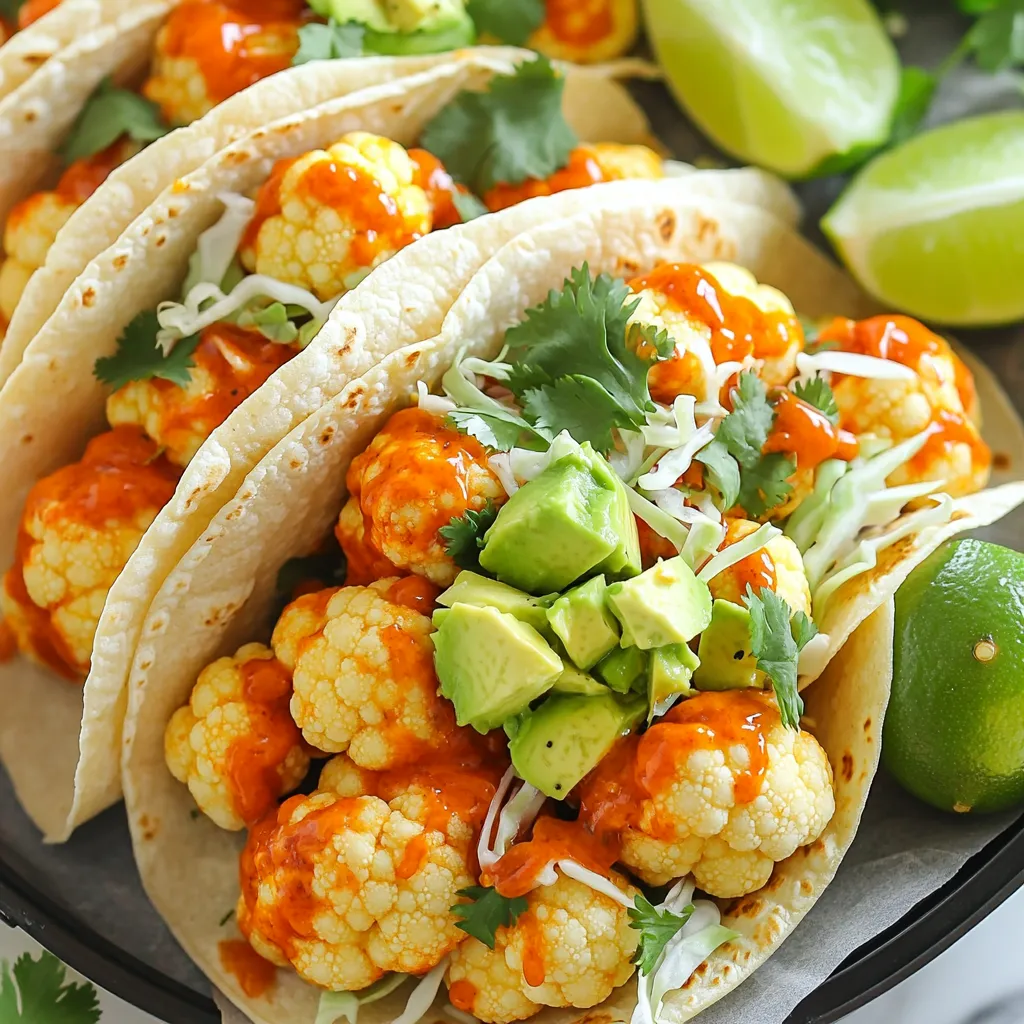 Air Fryer Buffalo Cauliflower Tacos Zesty Delight
