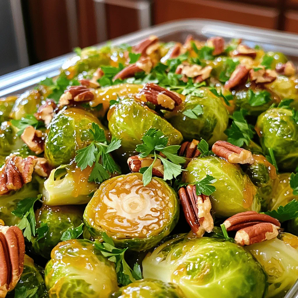 Maple Glazed Brussels Sprouts Savory Side Dish Recipe