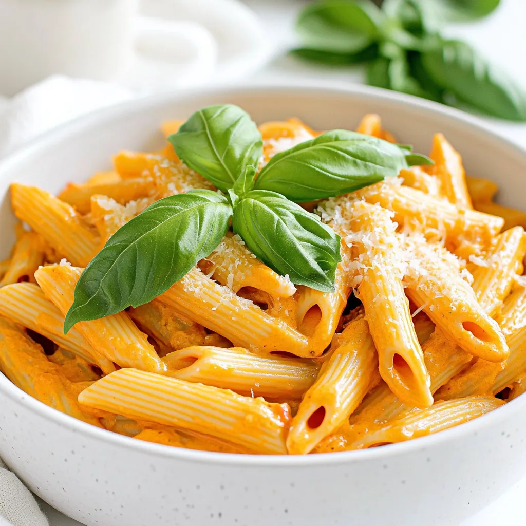 One Pot Creamy Roasted Red Pepper Pasta Delight