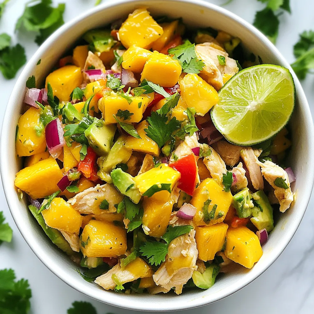 Mango Avocado Chicken Salad Fresh and Flavorful Dish