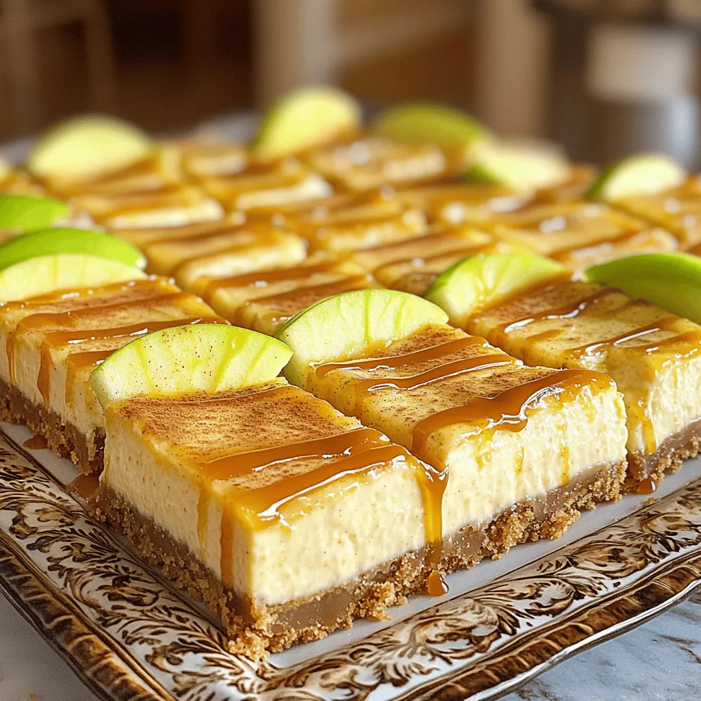 Caramel Apple Cheesecake Bars Delightful Fall Treat