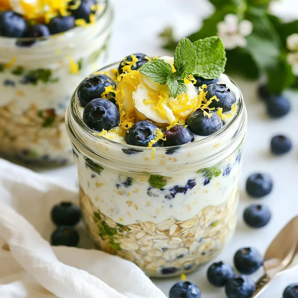 Lemon Blueberry Overnight Oats Quick and Tasty Meal