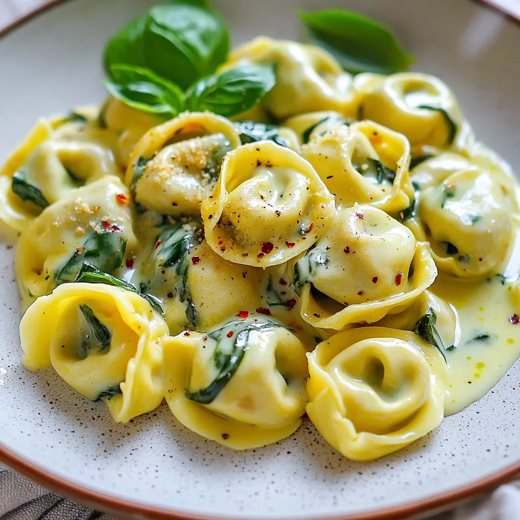 Creamy Spinach Tortellini Comforting Dinner Delight