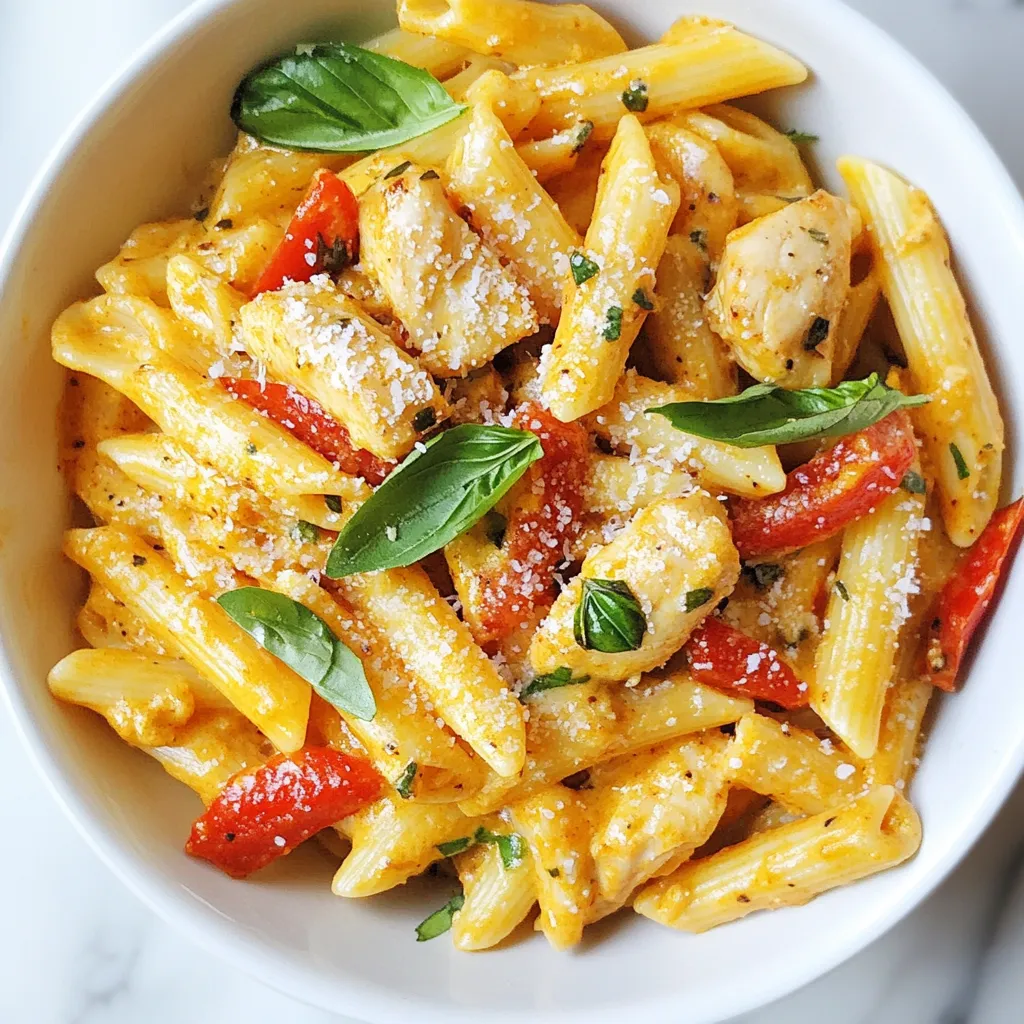 Roasted Red Pepper Chicken Pasta Quick and Flavorful Meal
