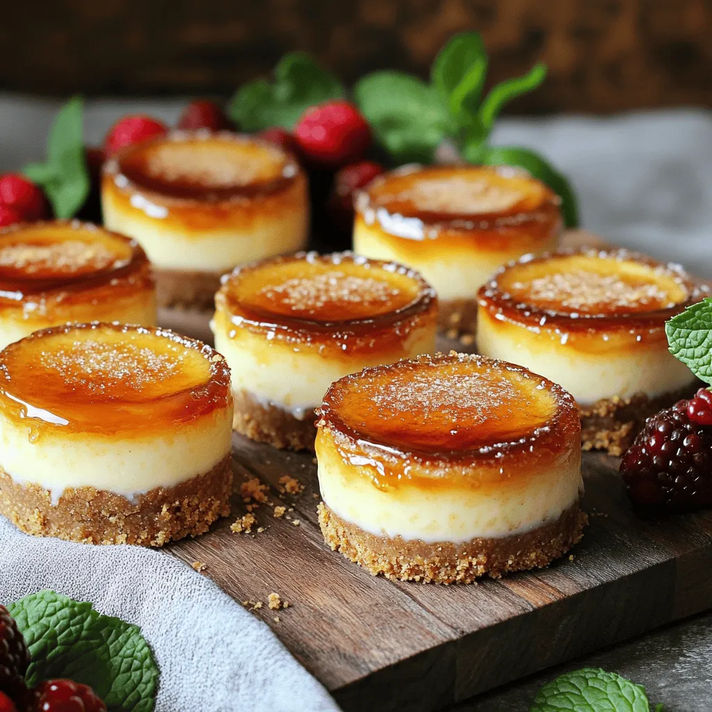 Mini Crème Brûlée Cheesecakes Delightful Dessert Treat