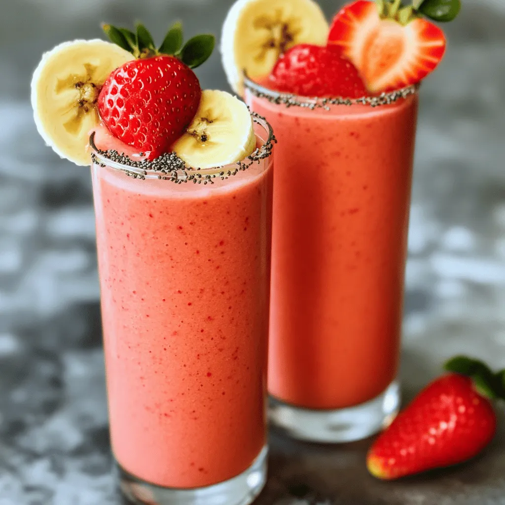 Strawberry Banana Smoothie Tasty and Simple Recipe