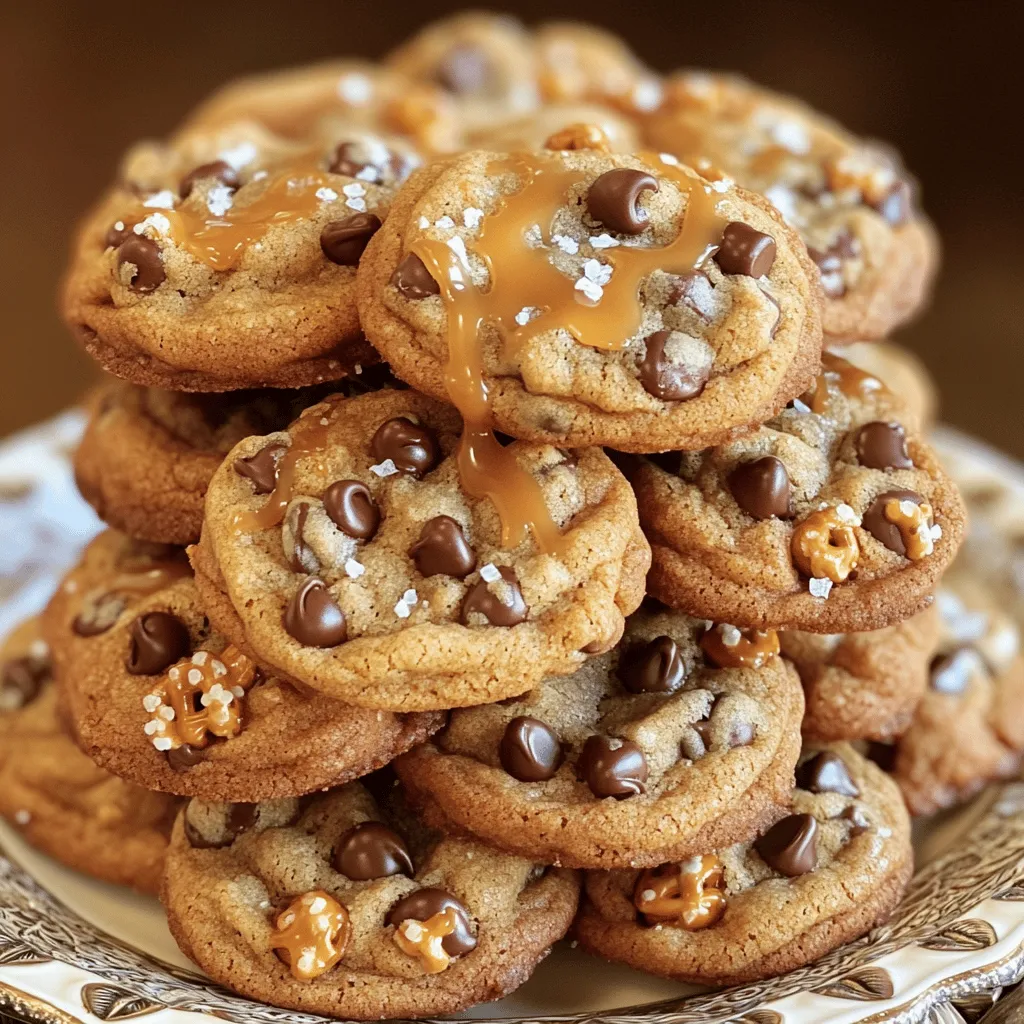 Caramel Chocolate Pretzel Cookies Decadent Delight