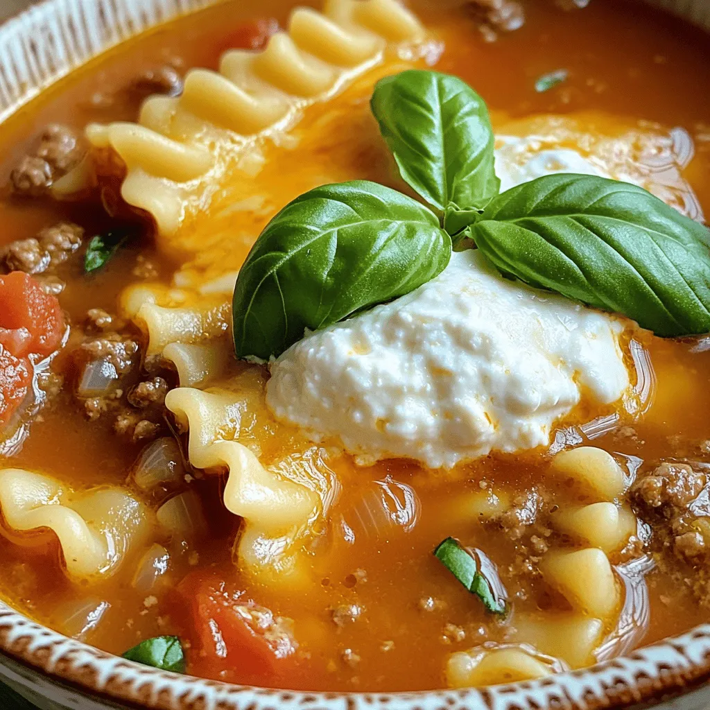 Easy Lasagna Soup Flavorful and Comforting Dish