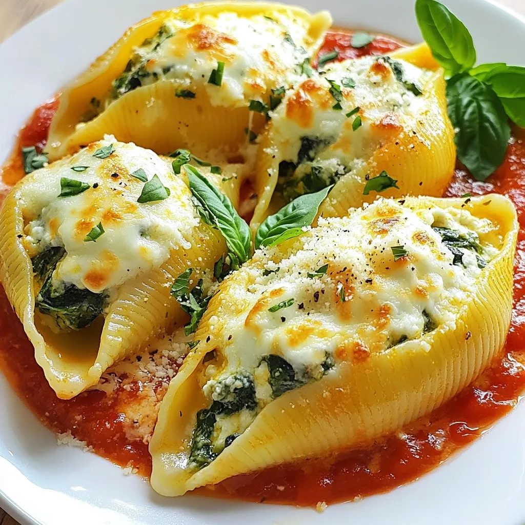 Savory Spinach Ricotta Stuffed Shells Easy Recipe