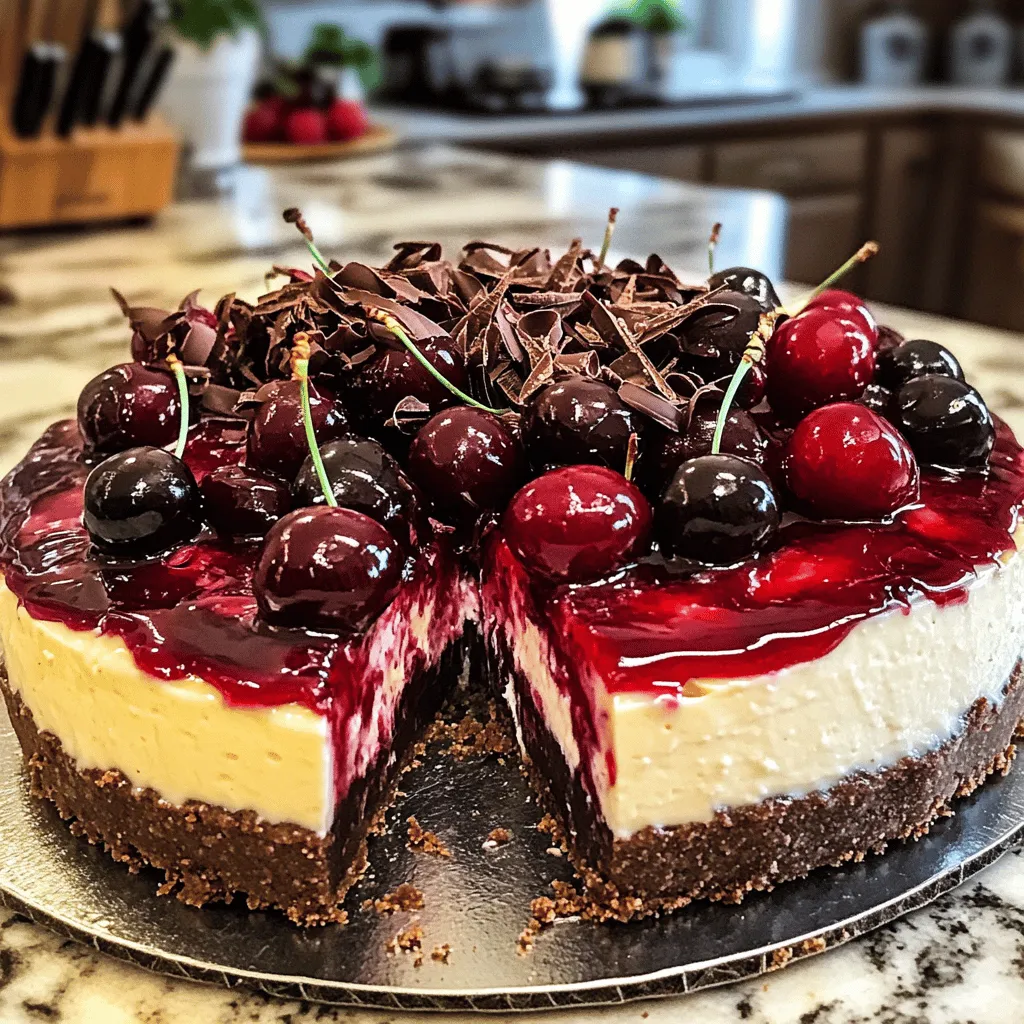 Black Forest No-Bake Cheesecake Easy Delight Recipe