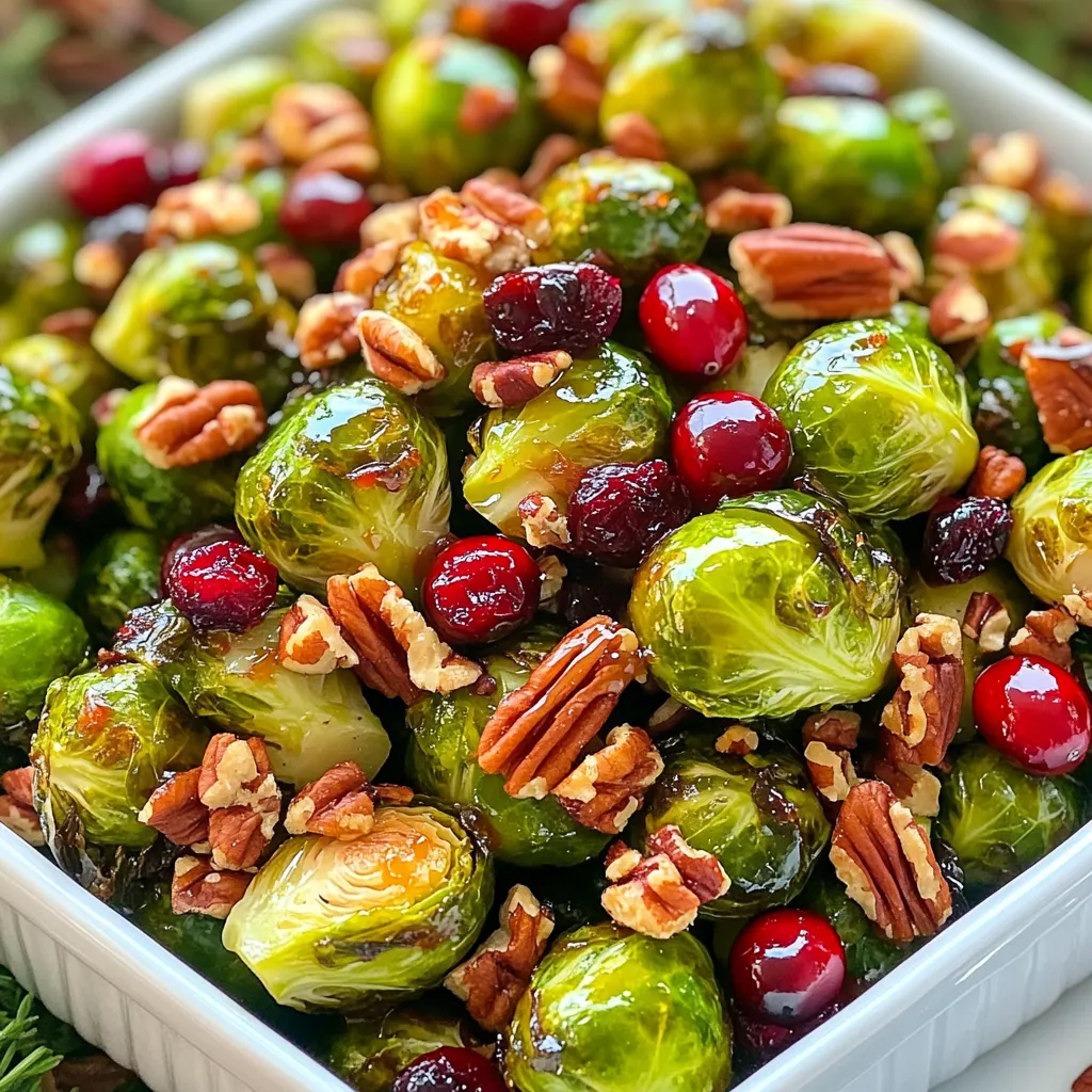 Maple Glazed Brussels Sprouts with Cranberries Delight