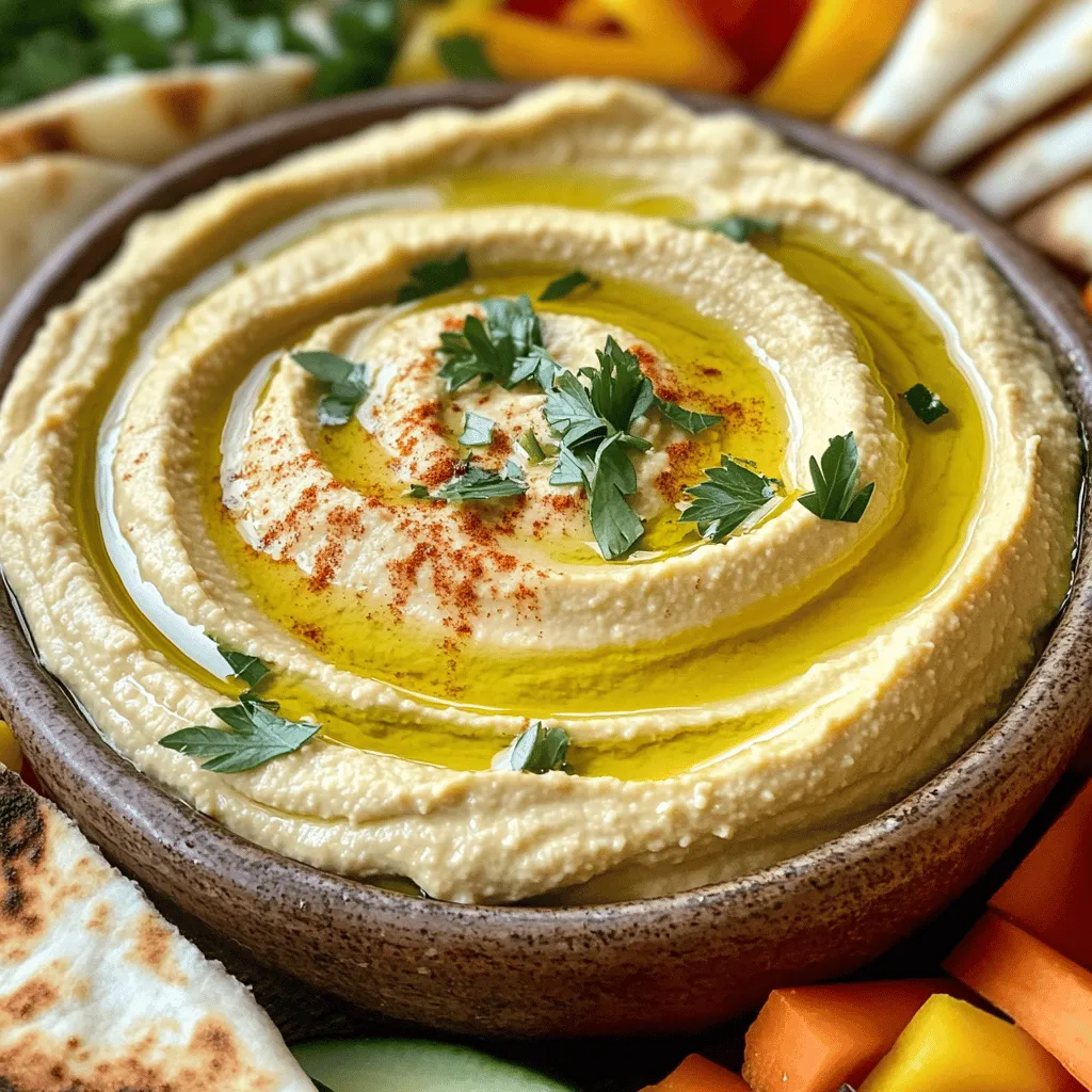 Roasted Garlic Hummus Creamy and Flavorful Dip