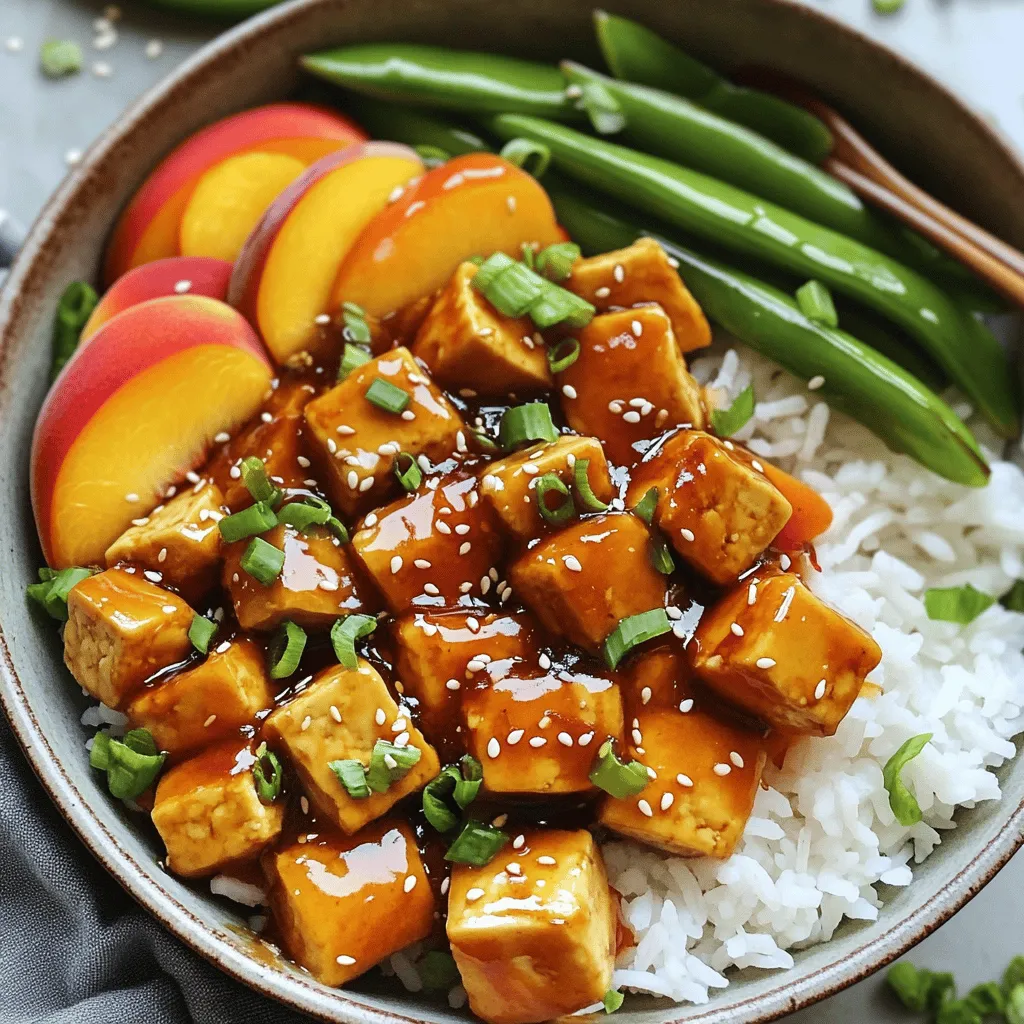 Peach Glazed Tofu Stir Fry Tasty and Healthy Recipe
