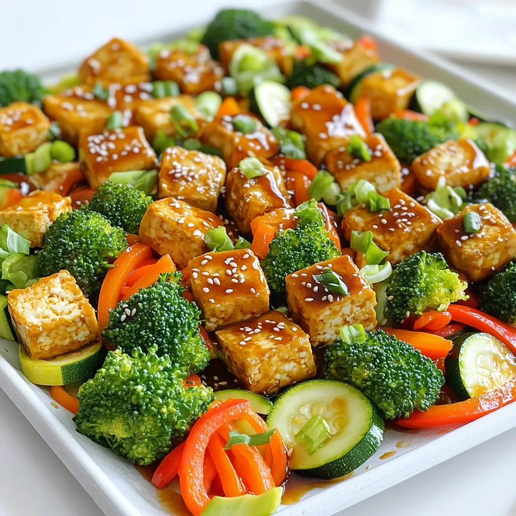 Sheet Pan Teriyaki Tofu and Veggies Delightful Dish