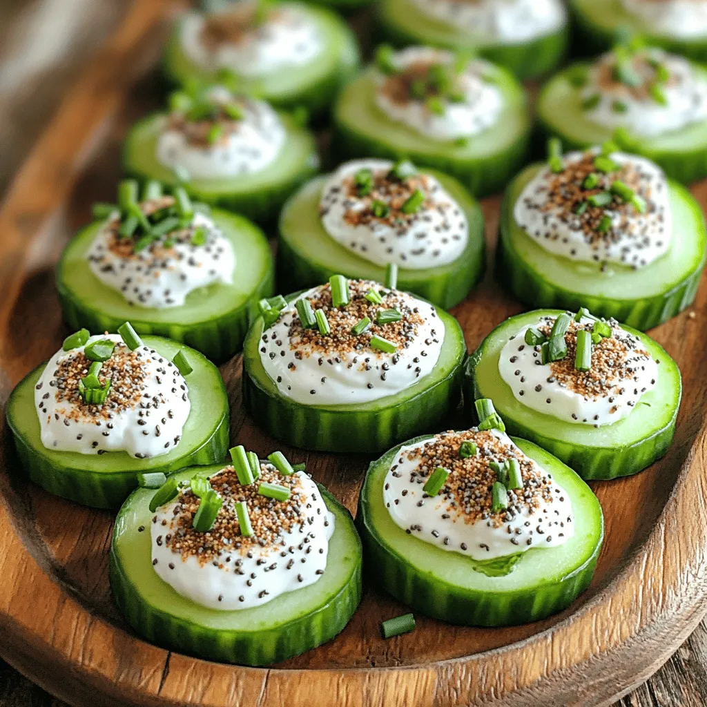 Everything Bagel Cucumber Bites Flavorful Fresh Snack