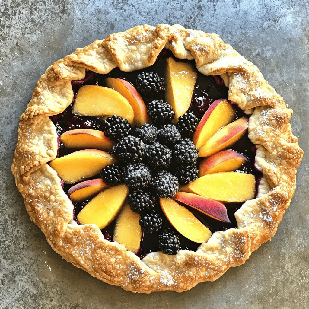 Blackberry Peach Galette Easy and Flaky Dessert Recipe