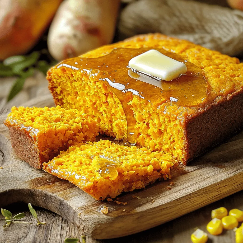 Honey Butter Sweet Potato Cornbread Delightful Recipe