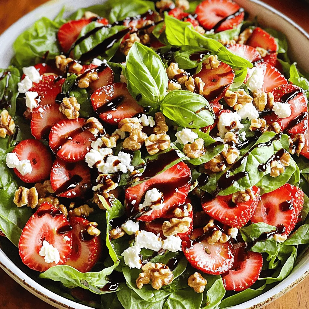 Strawberry Basil Salad Fresh and Flavorful Delight