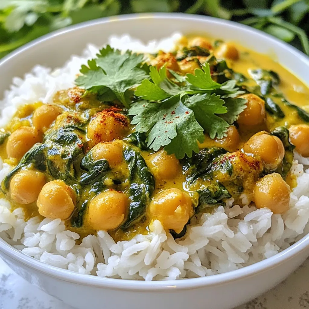 Chickpea Spinach Curry Flavorful and Easy Recipe