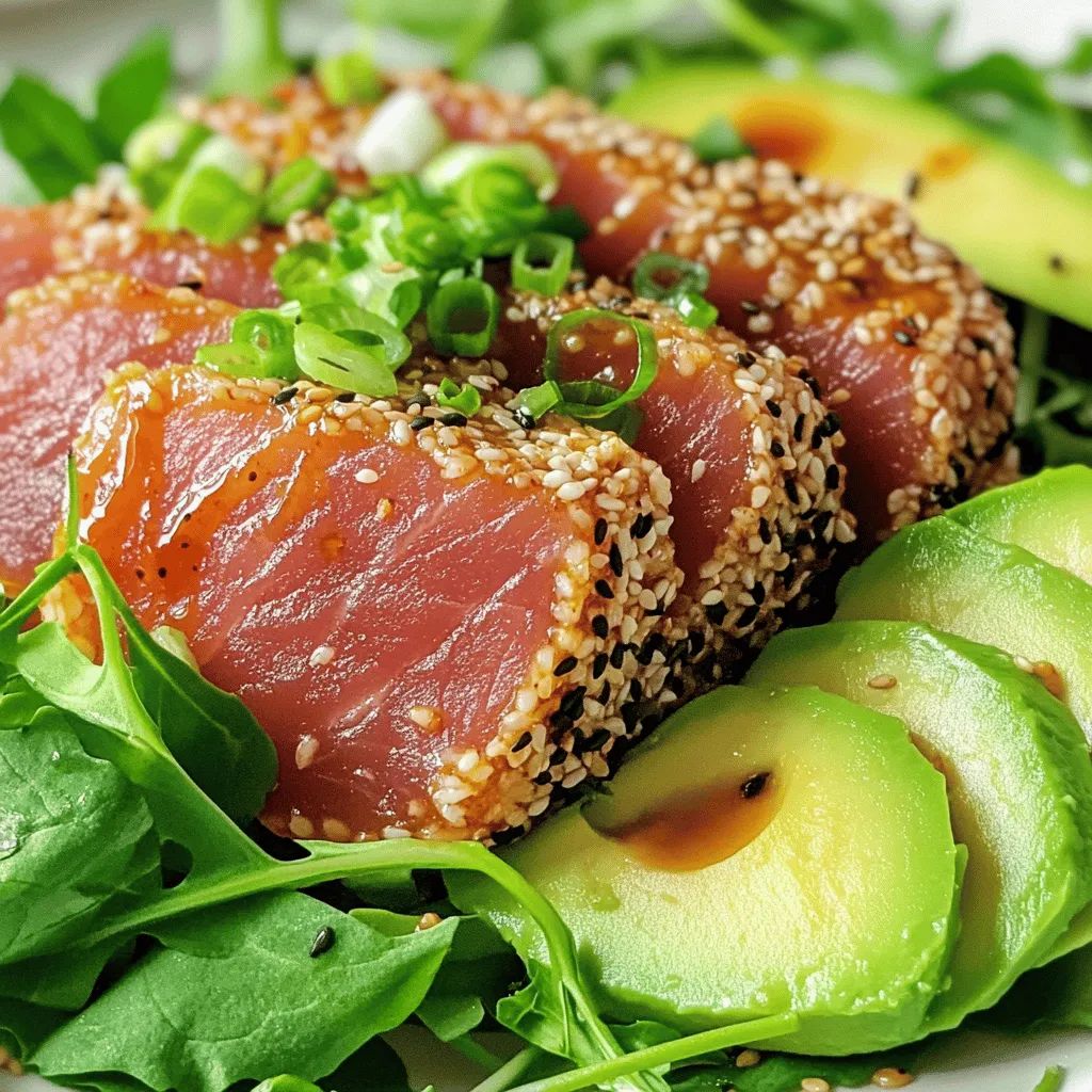 Spicy Sesame Crusted Ahi Tuna Delightful Dinner Dish
