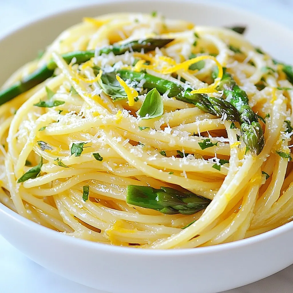 Lemon Garlic Asparagus Pasta Simple and Flavorful Meal