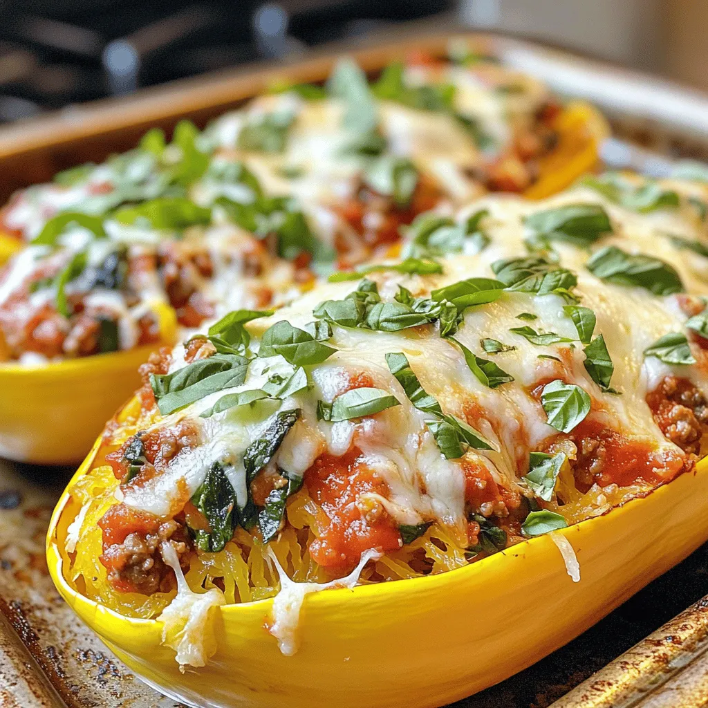 Baked Spaghetti Squash Boats Flavorful and Easy Recipe