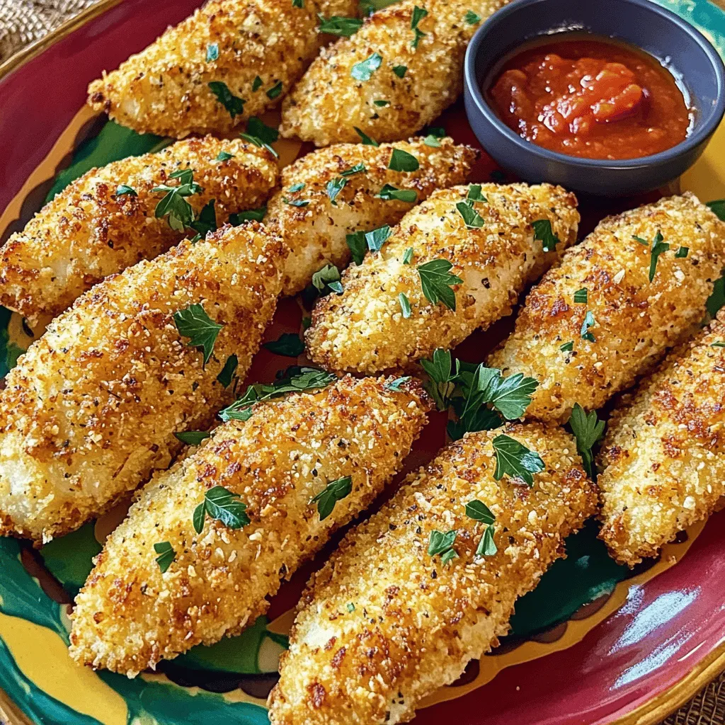 Oven-Baked Crispy Parmesan Chicken Tenders Delight