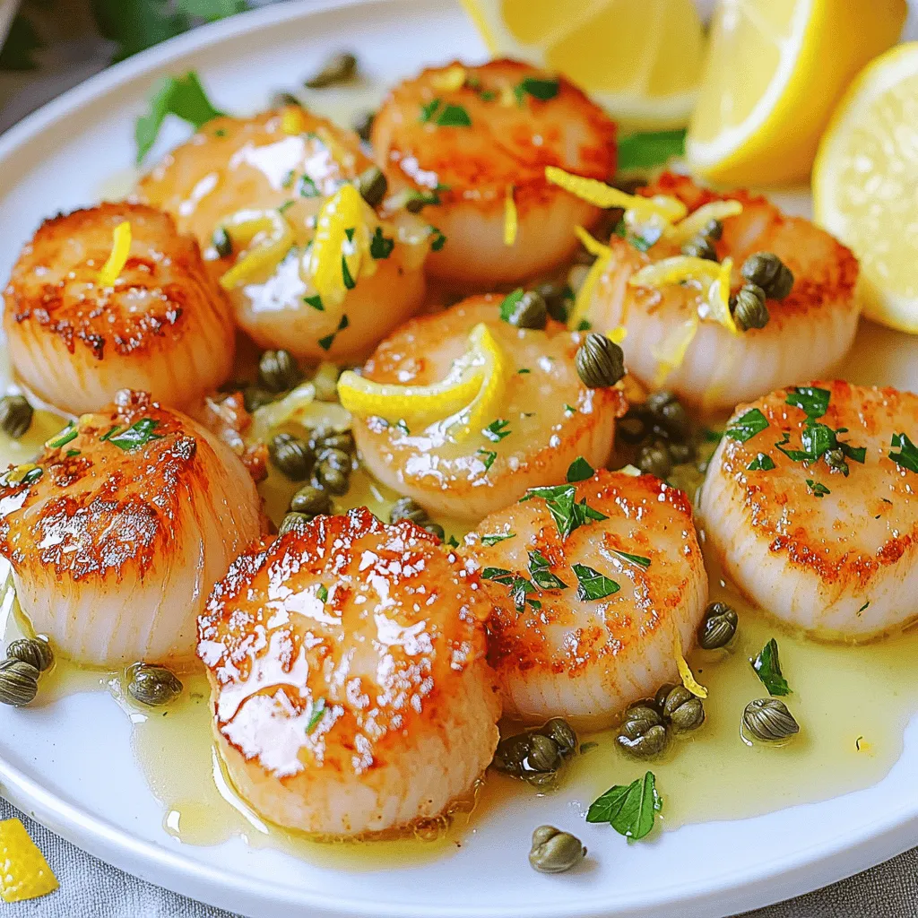 Pan Seared Scallops with Lemon Caper Sauce Delight