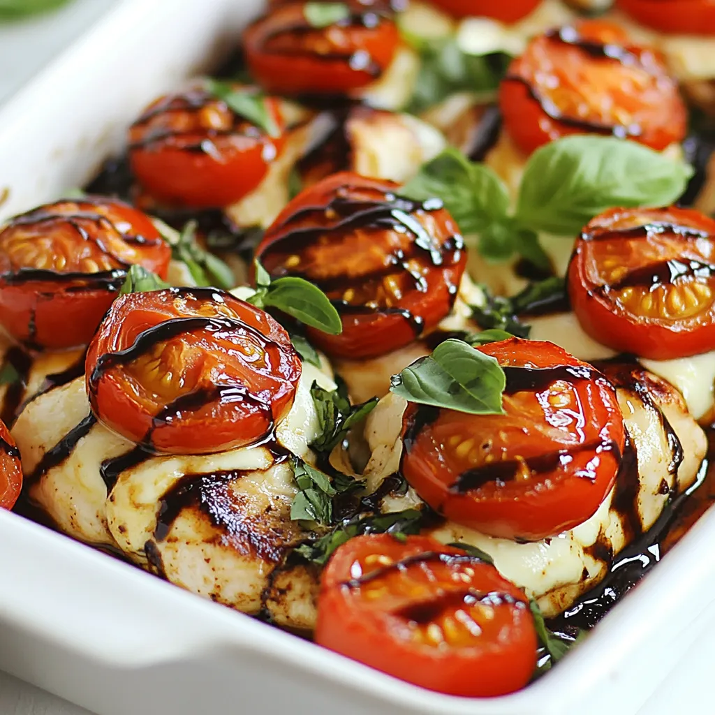 Balsamic Glazed Caprese Chicken Bake Simple and Tasty
