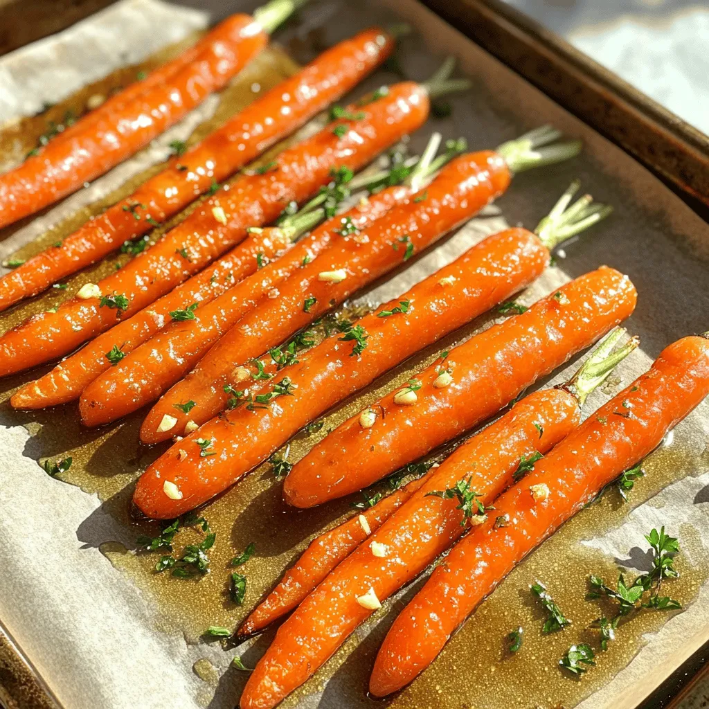 Honey Garlic Butter Roasted Carrots Easy Side Dish