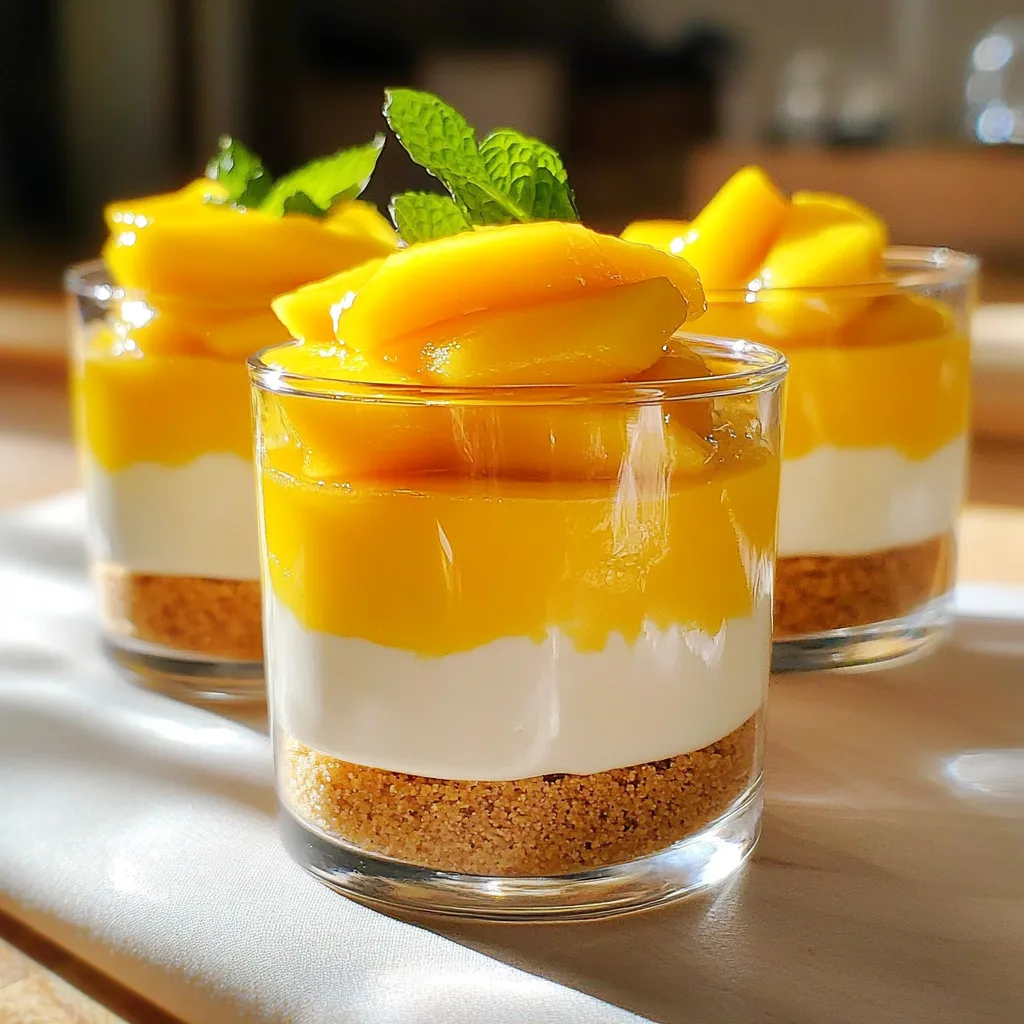 No Bake Mango Cheesecake Cups Easy and Delicious Treat