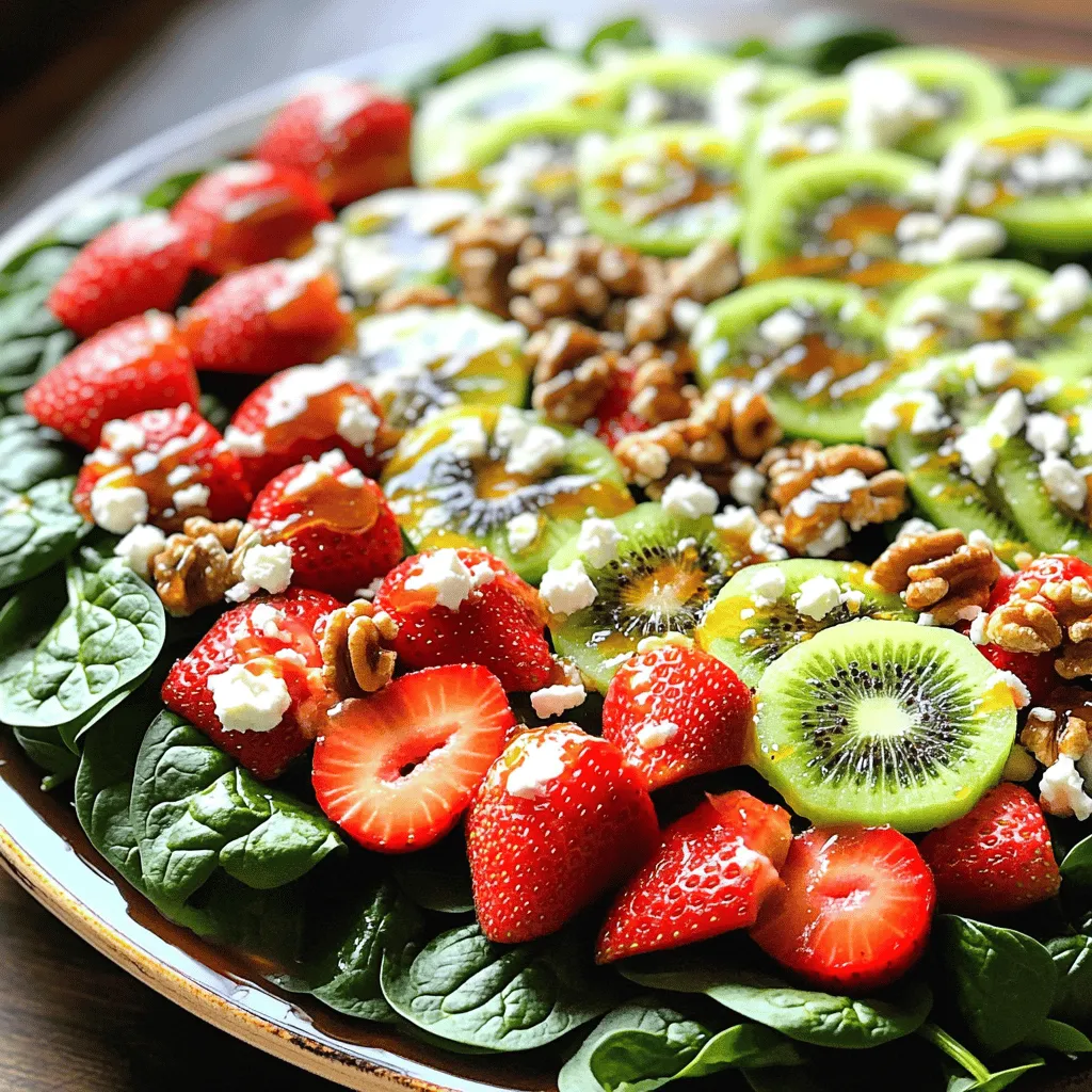 Strawberry Kiwi Spinach Salad Fresh and Flavorful Mix