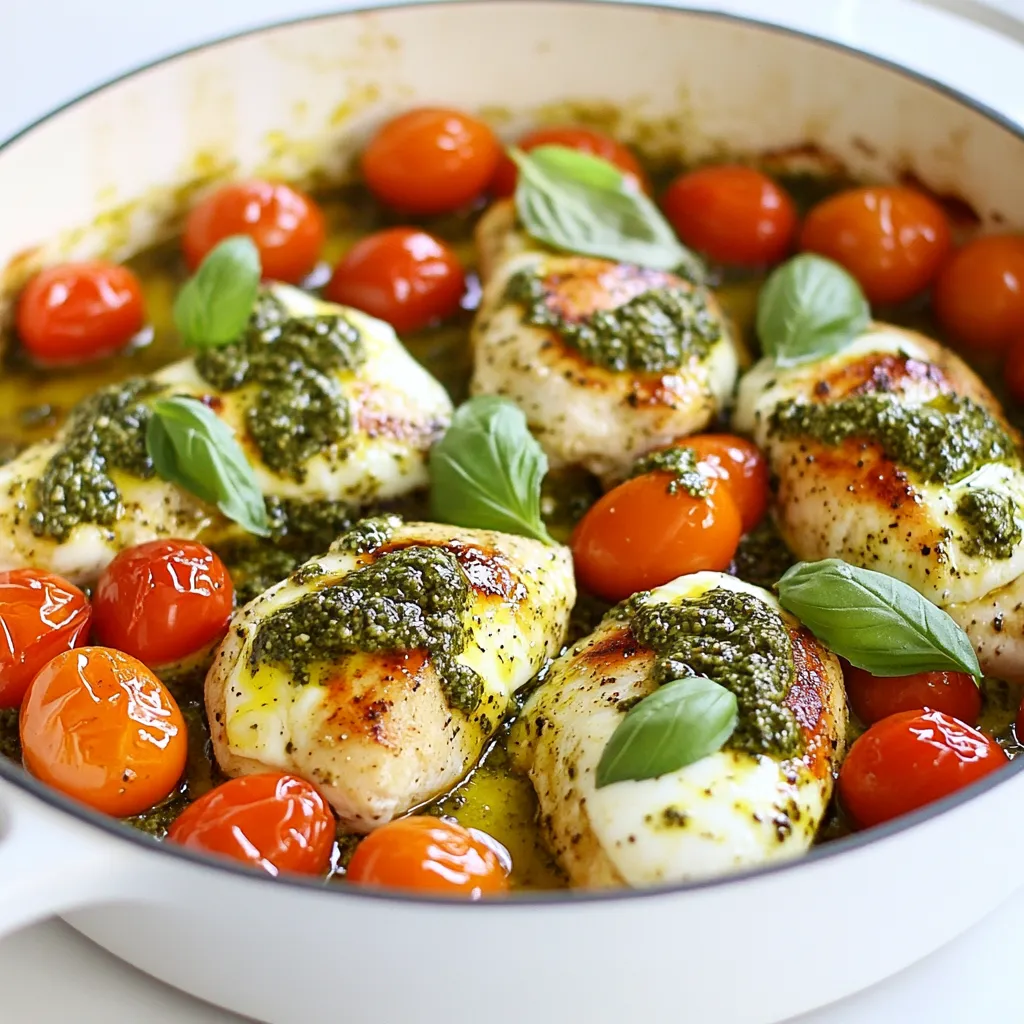 Pesto Chicken Caprese Skillet Quick and Tasty Recipe