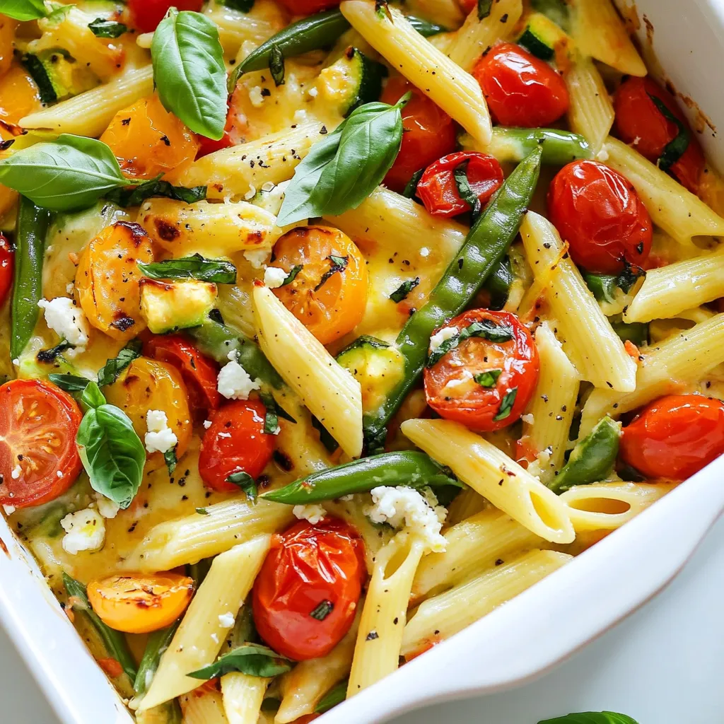 Baked Feta Pasta Primavera Colorful and Flavorful Dish