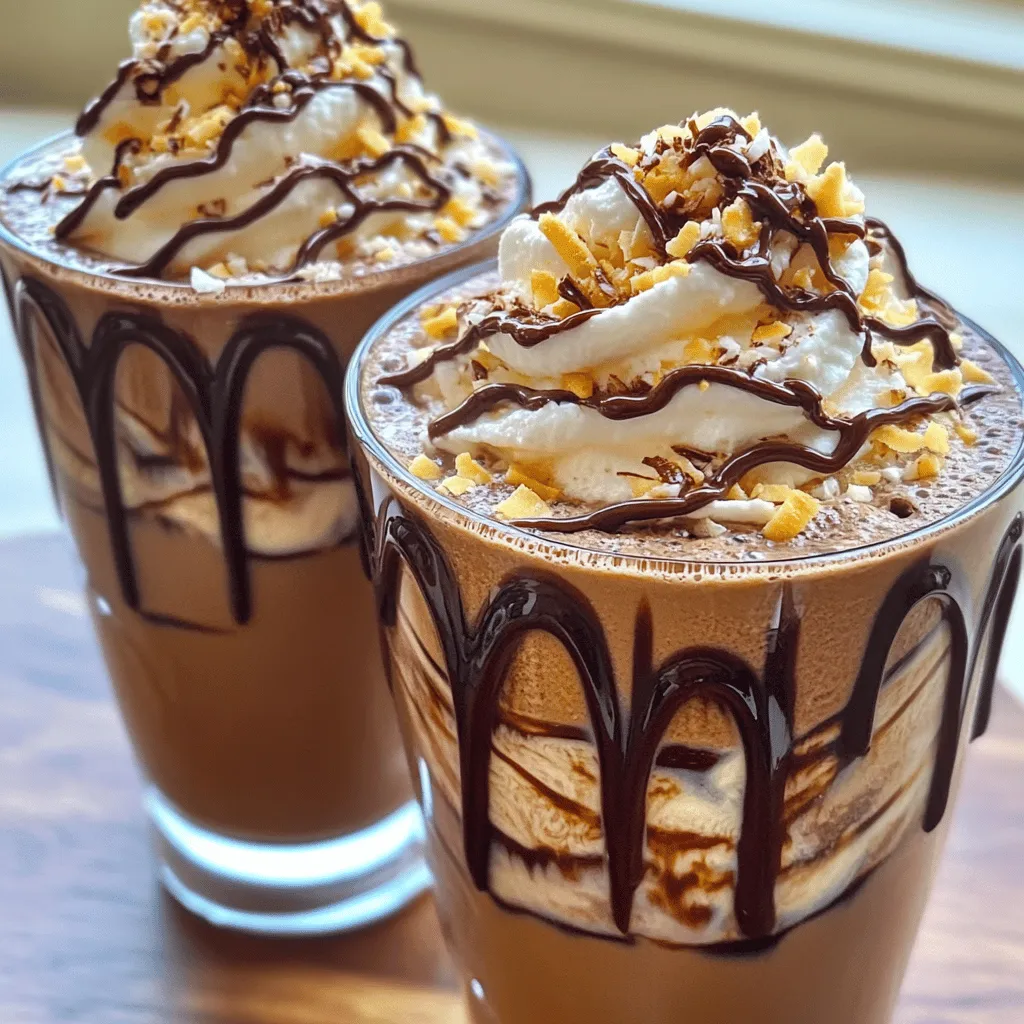 Chocolate Coconut Frappe Tasty and Refreshing Treat