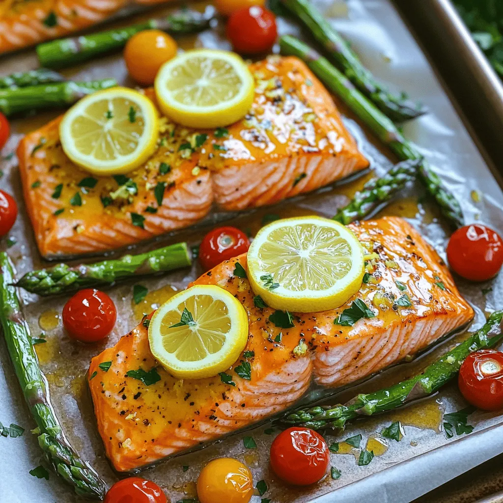 Sheet Pan Lemon Garlic Salmon Easy and Tasty Meal