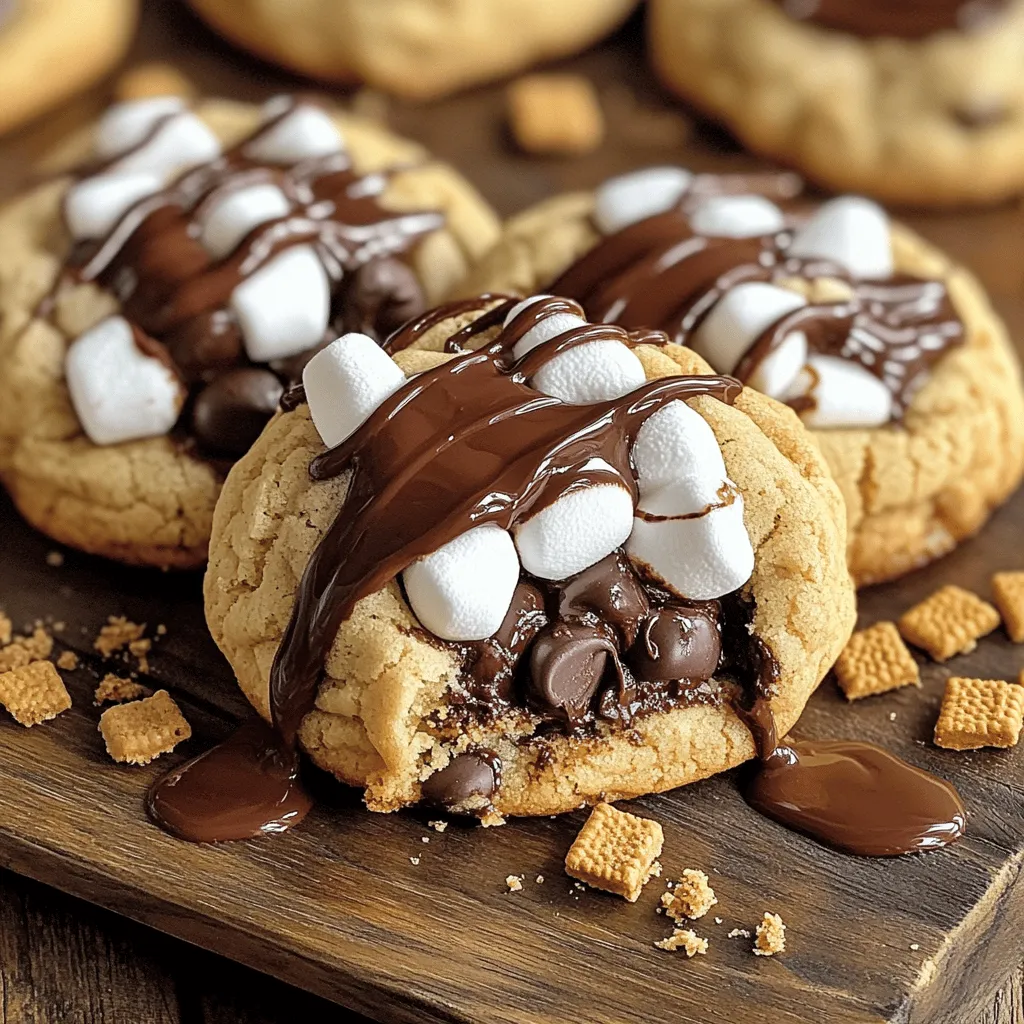 S’mores Stuffed Chocolate Chip Cookies Delightful Treat