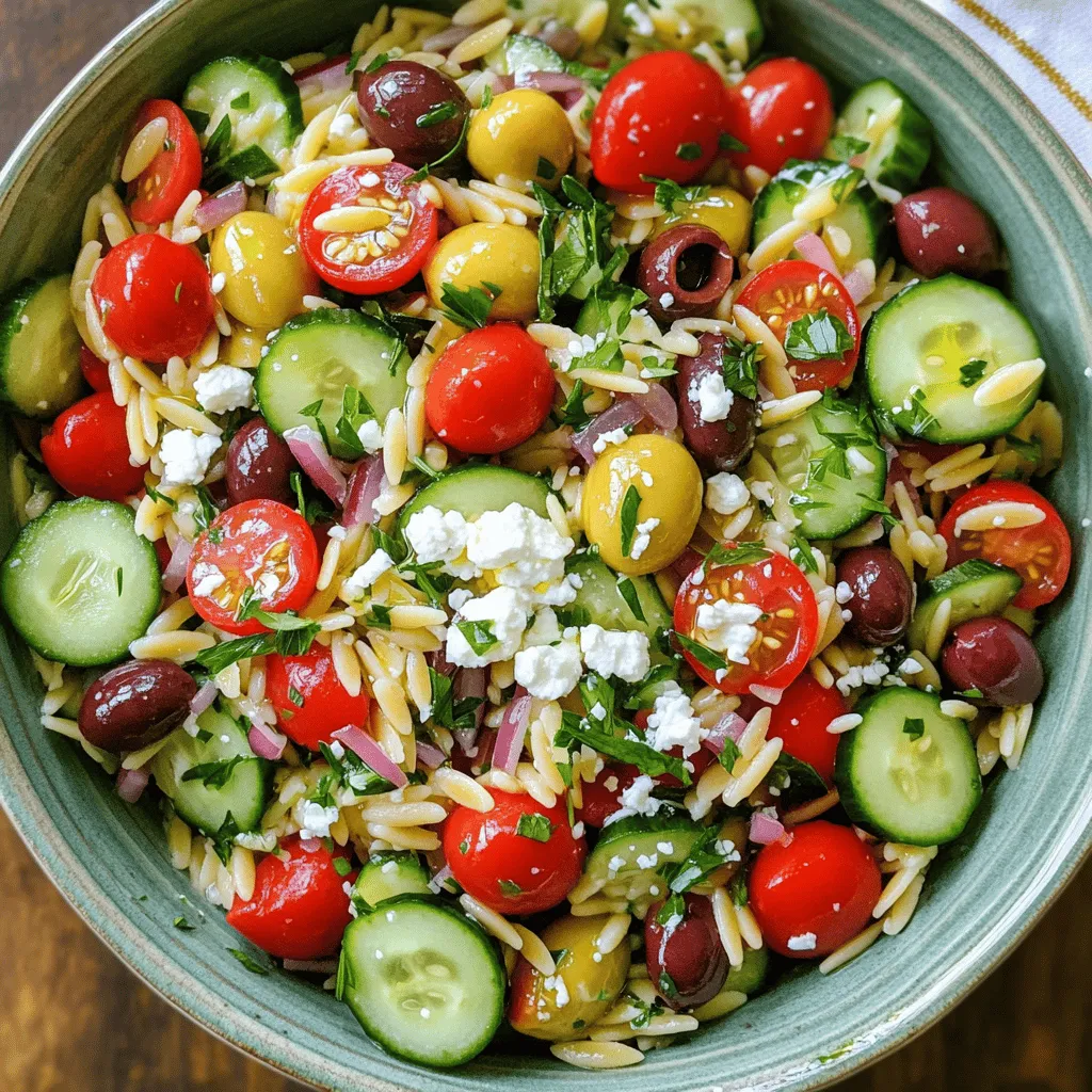 Greek Orzo Salad With Feta Fresh and Flavorful Meal