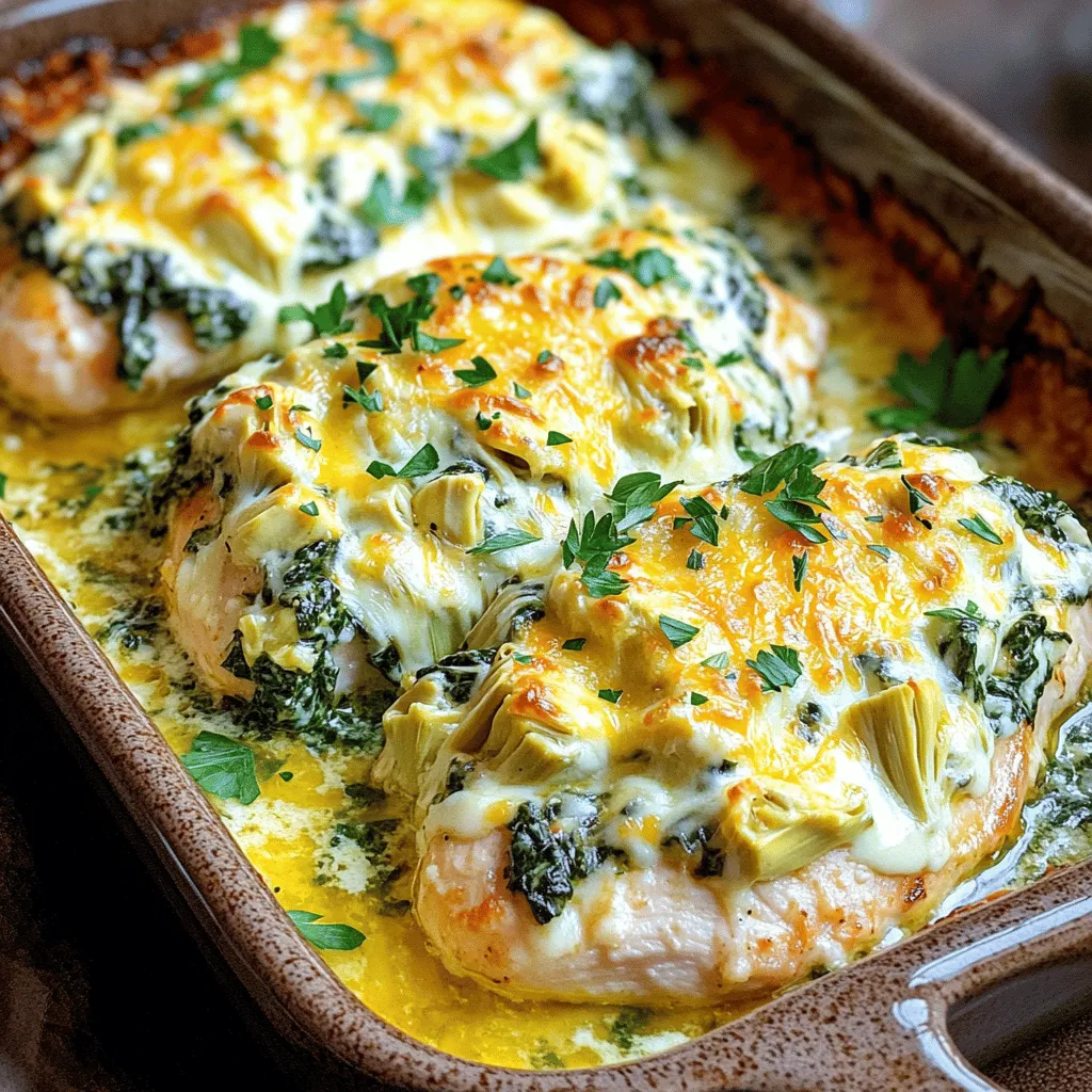 Spinach Artichoke Chicken Bake Easy Dinner Recipe