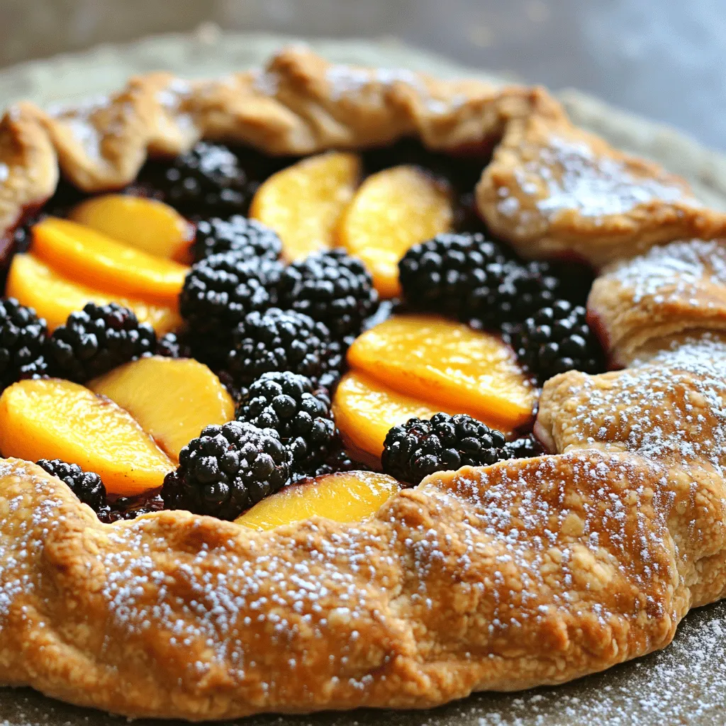 Blackberry Peach Galette Delectable Homemade Delight