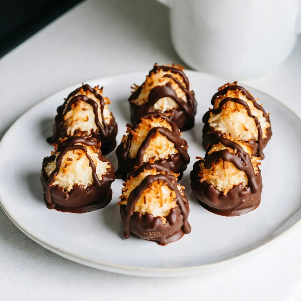 Chocolate Dipped Coconut Macaroons Irresistible Treat